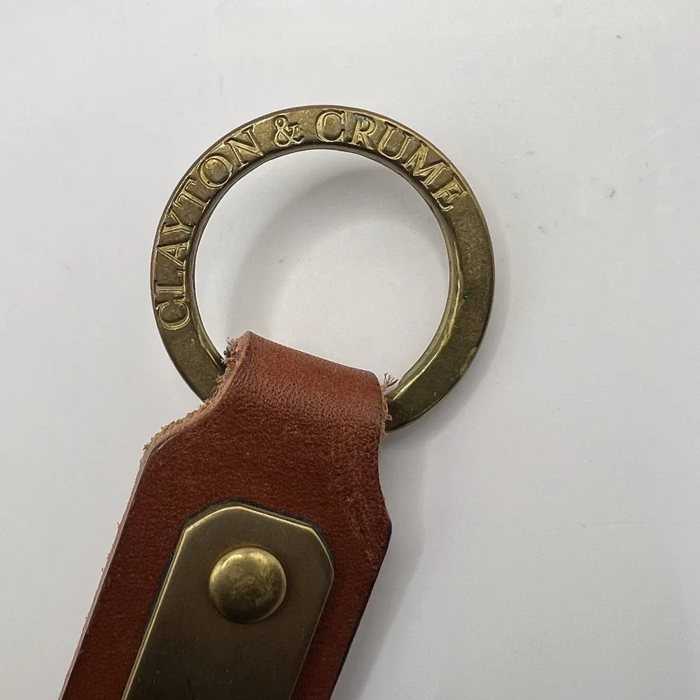 Green River‎ Distilling Co. Leather Key Chain Brown Clayton & Crume Bourbon